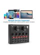 Proocam SCL-900 V8 Live Sound Card Portable Audio Mixer DJ Sound Mixer Aluminum Karaoke Sound Mixer Recording Live Broadcast K Songs, Recording Voice Chatting (Black)